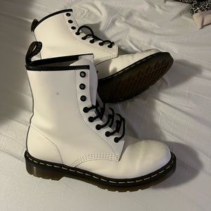 White Doc Martens with gummy sole